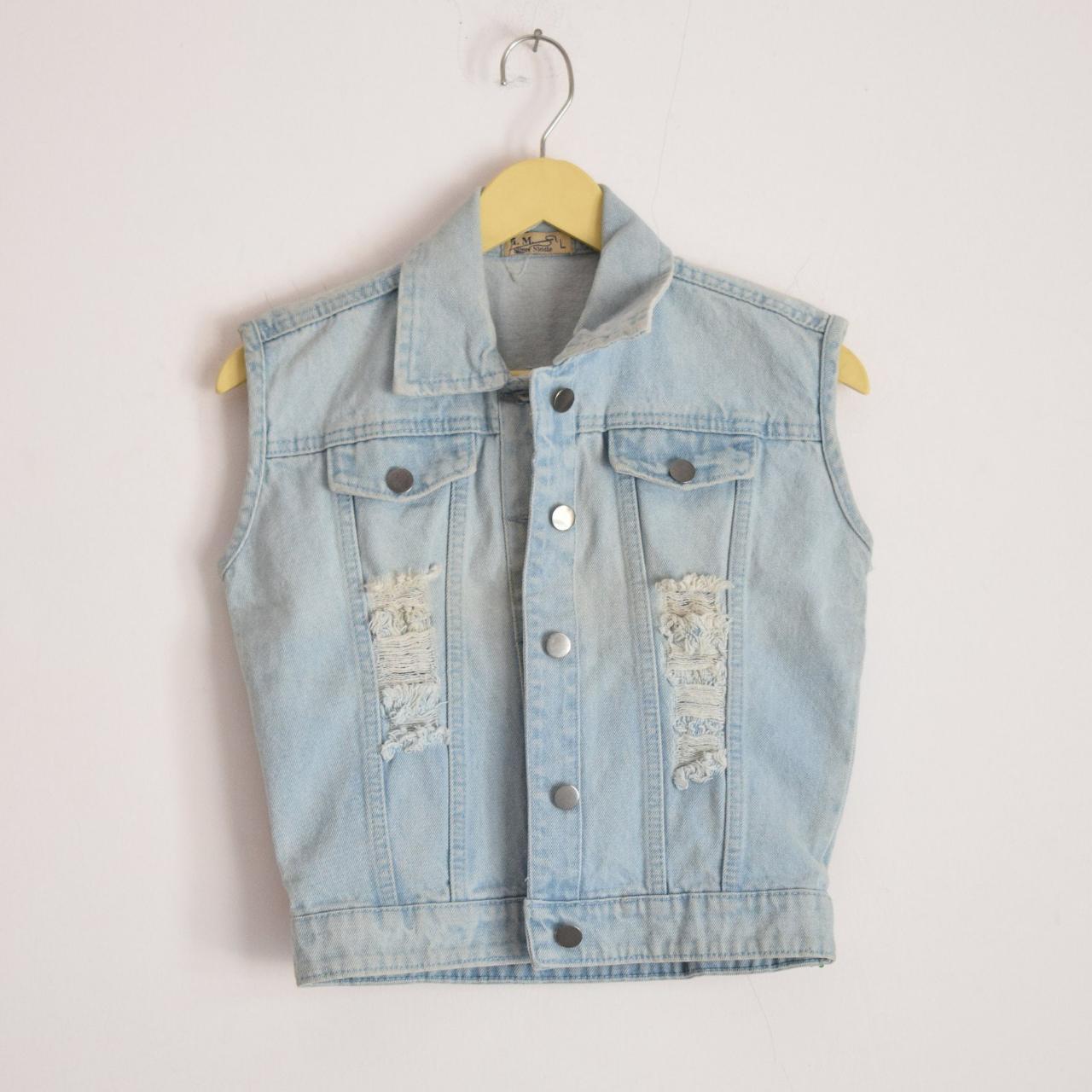 Boho denim jacket, Jean jacket Embroidery Denim... - Depop