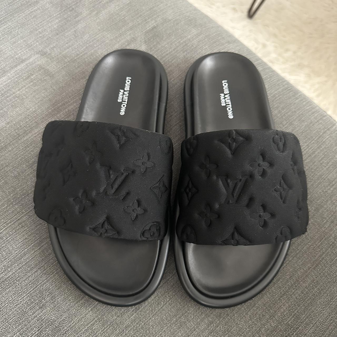 LV Pool Pillow Flat Comfort Mules. Louis Vuitton... - Depop