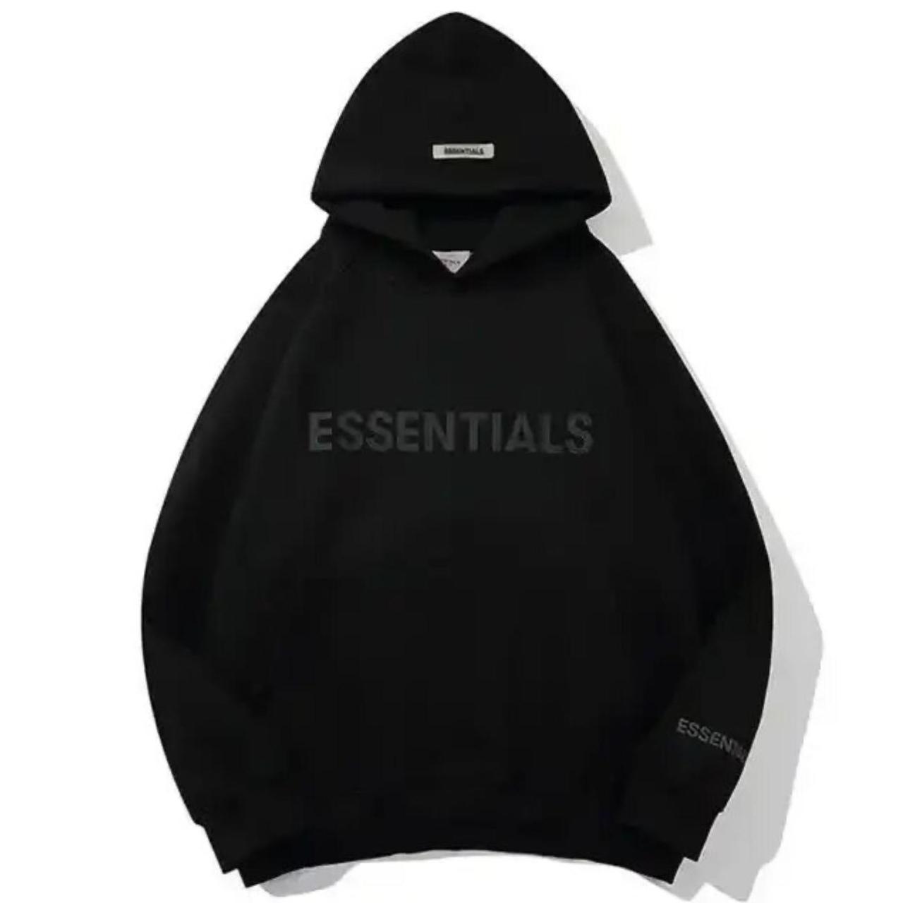 Black & Black logo Essentials... - Depop