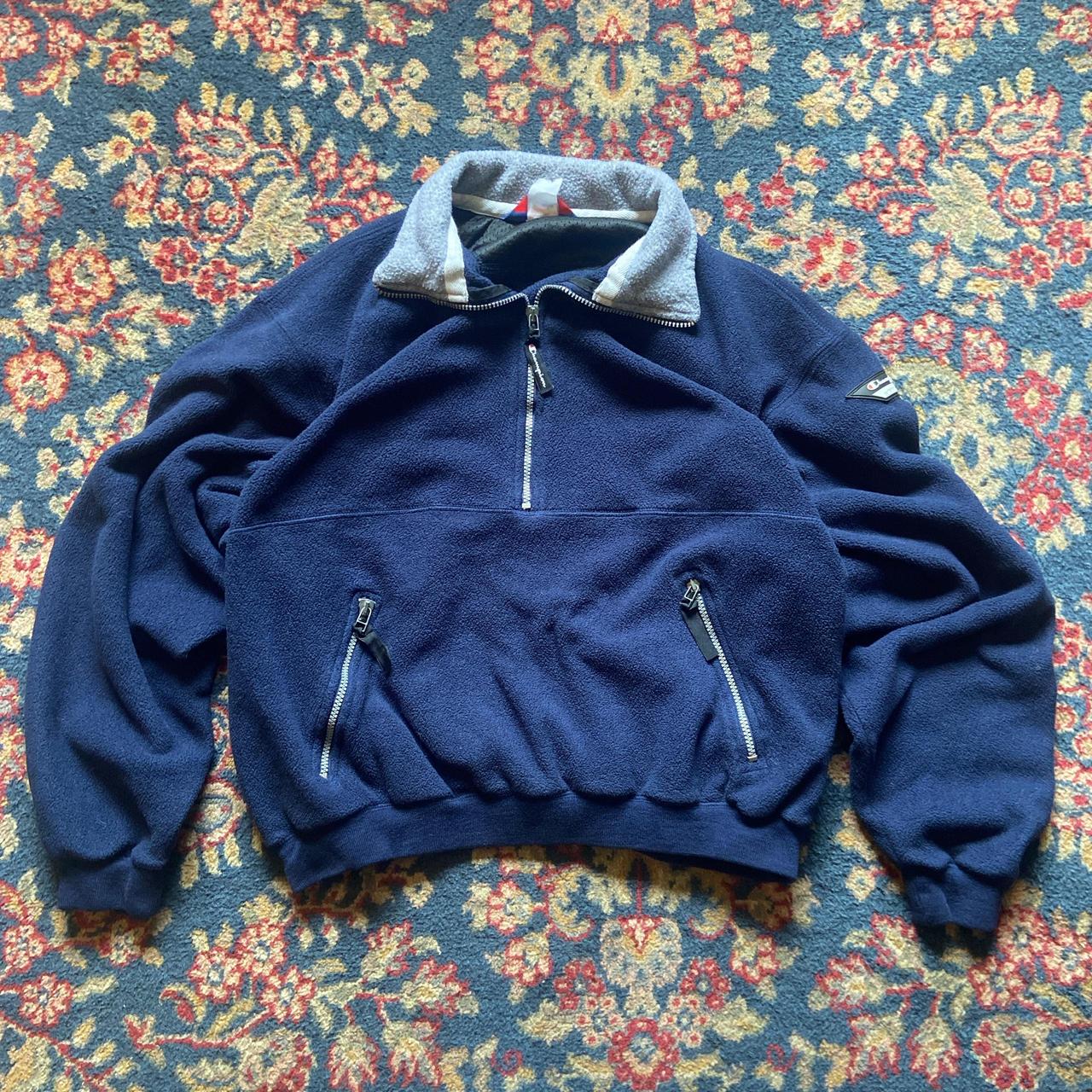 Champion navy quarter zip fleece Send offers! Tag... - Depop