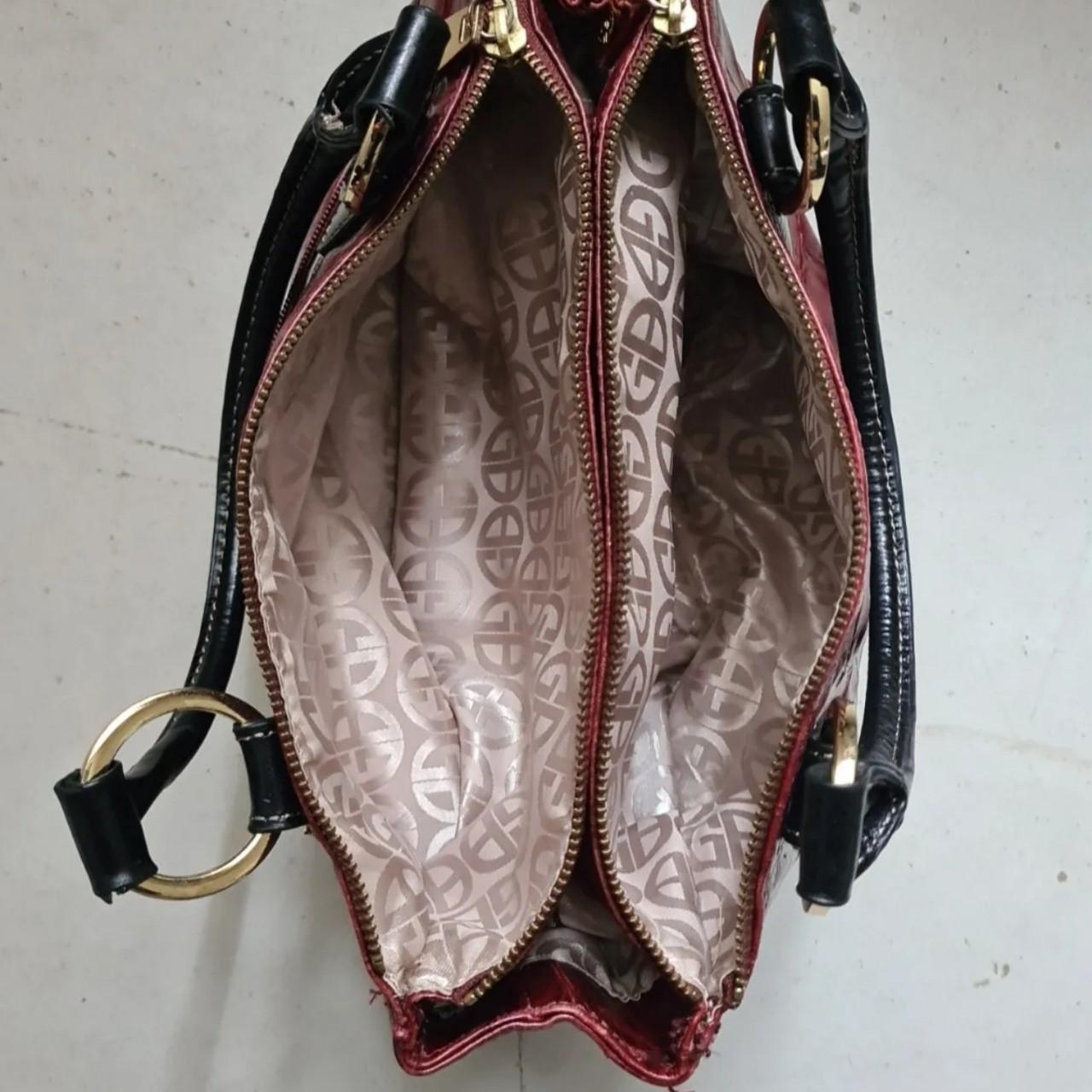 Giani Bernini Red Burgundy Leather Shoulder Bag... - Depop