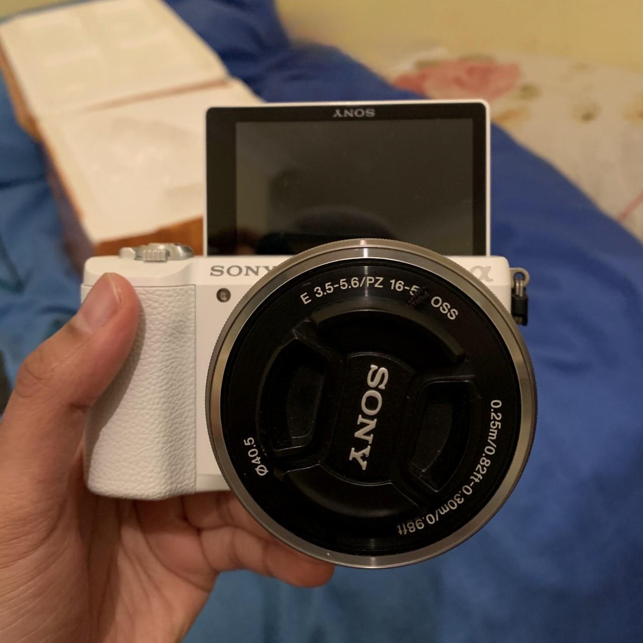 White Sony Alpha a5100 Mirrorless Digital Camera... - Depop