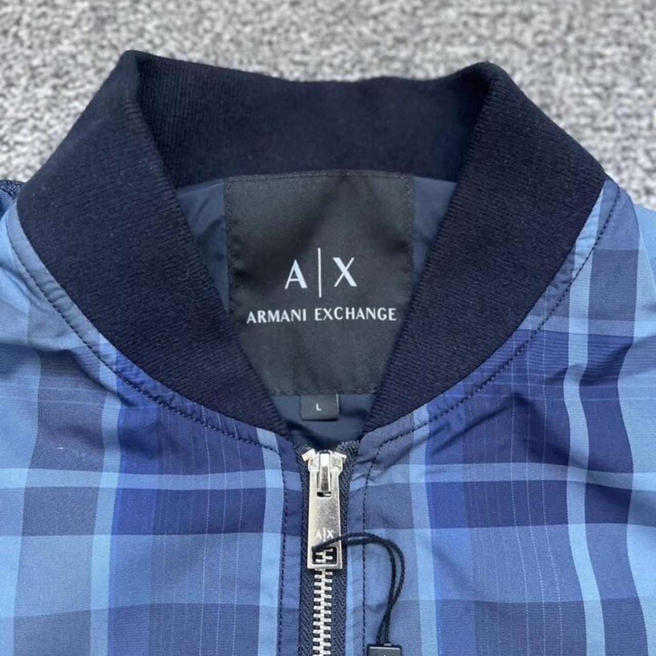 Armani Exchange Blouson Jacket AX Mens Size L Blue... - Depop