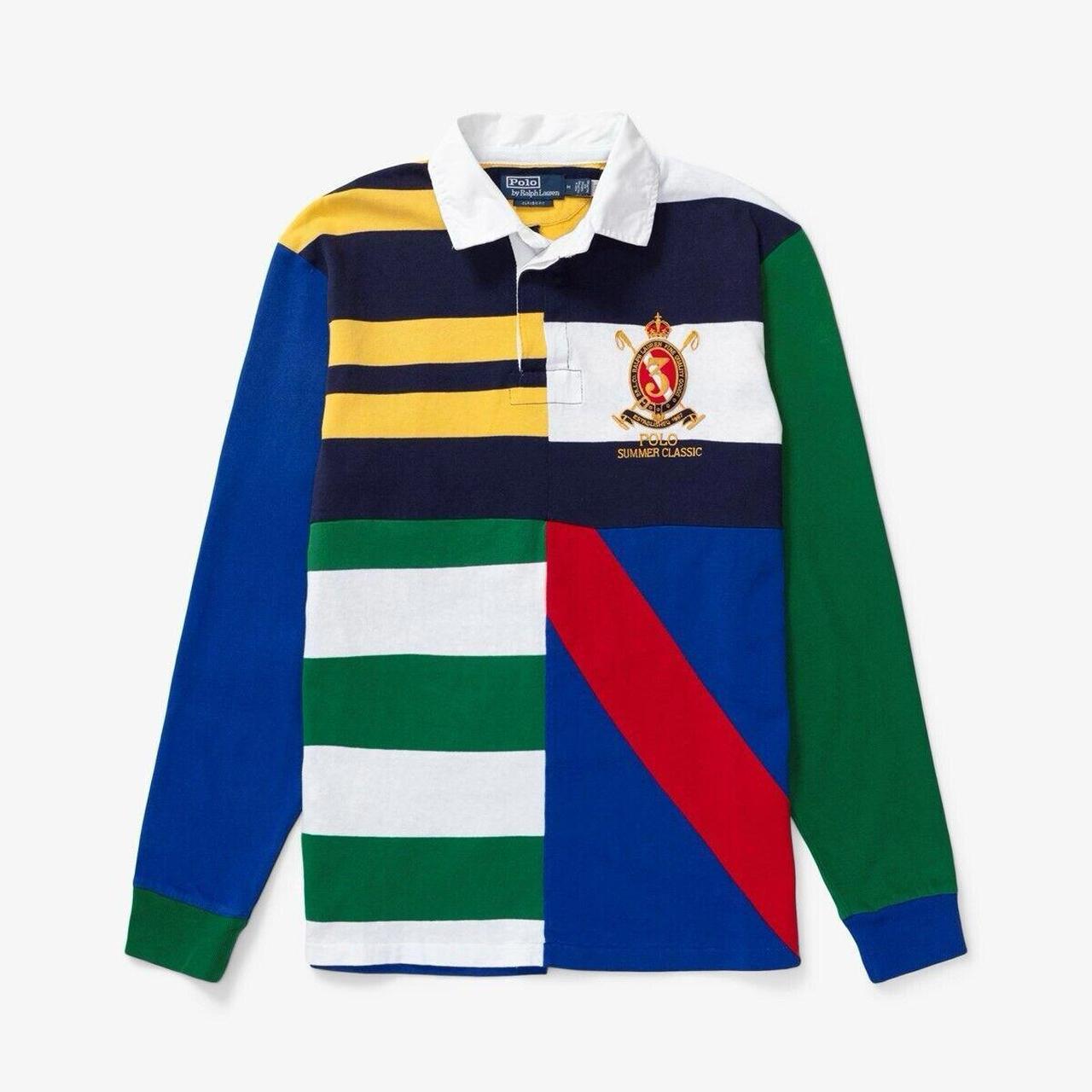 Ralph Lauren Polo Classic Fit Patchwork Jersey Rugby | Depop