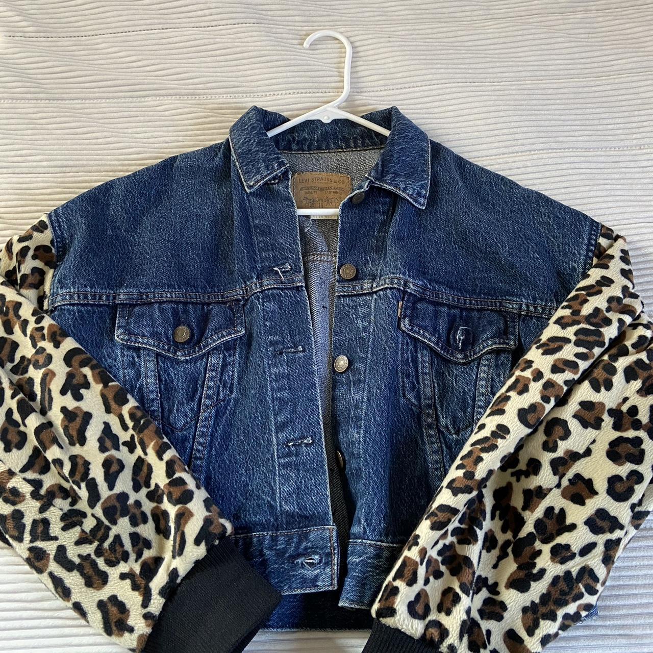 Levis Vintage Leopard Print Denim Jacket