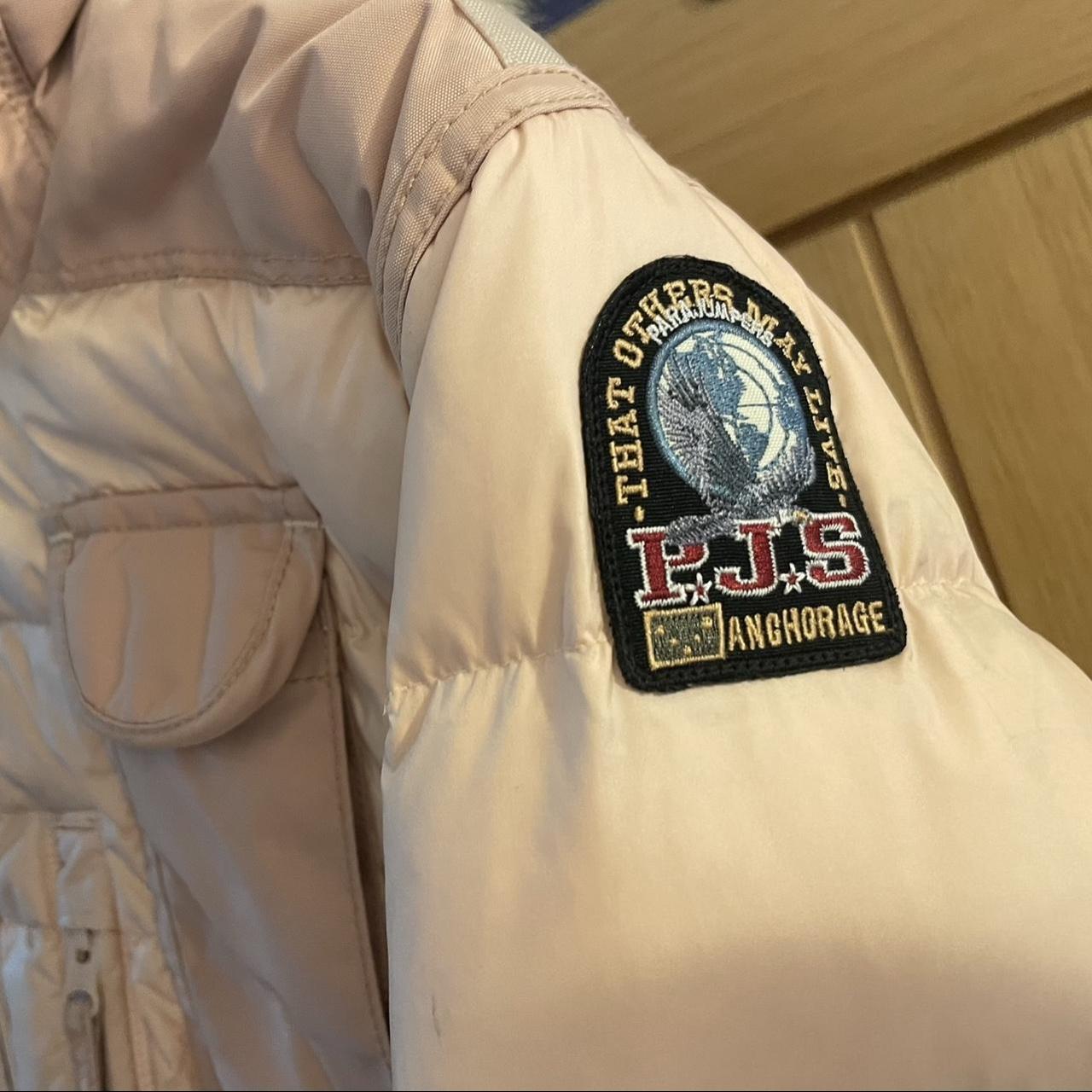 light pink parajumper coat in good condition with... Depop