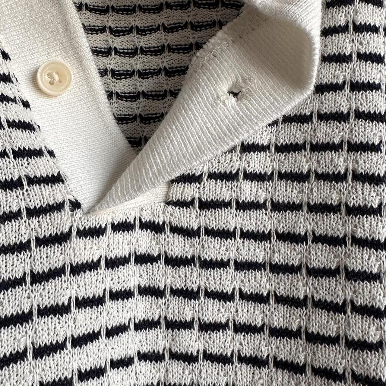ZARA KNIT POLO Knit polo shirt. Lapel collar with... Depop