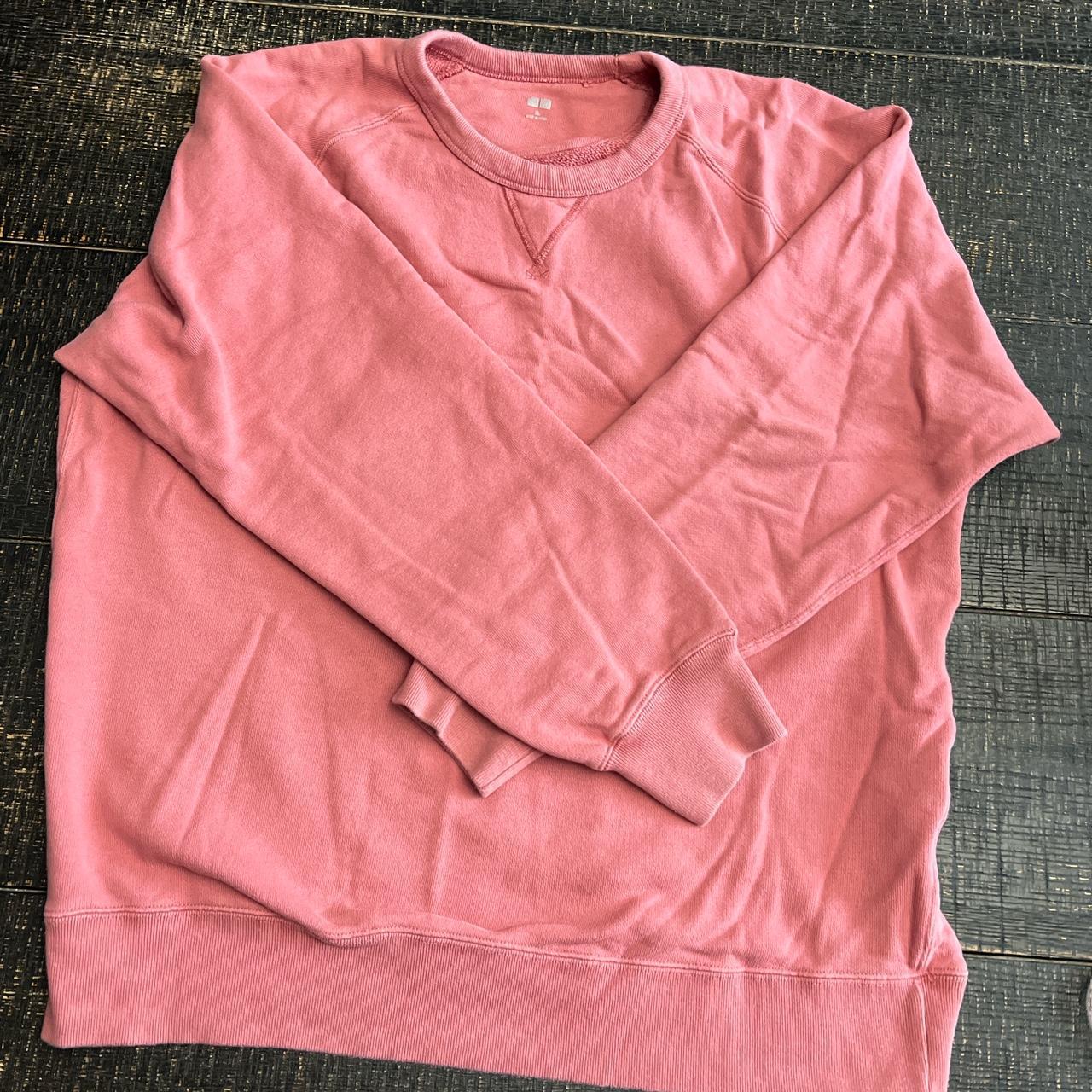 Uniqlo Men XL pink sweatshirt Depop