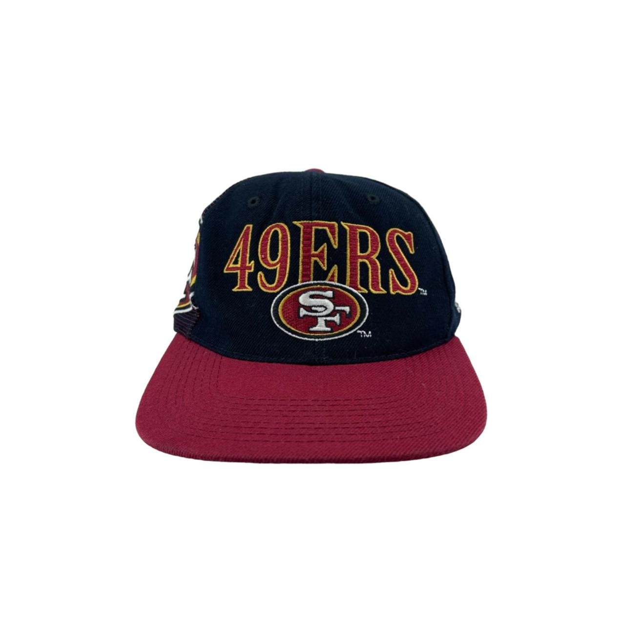 Vintage 49ers White Two Tone Script Snapback Sports - Depop