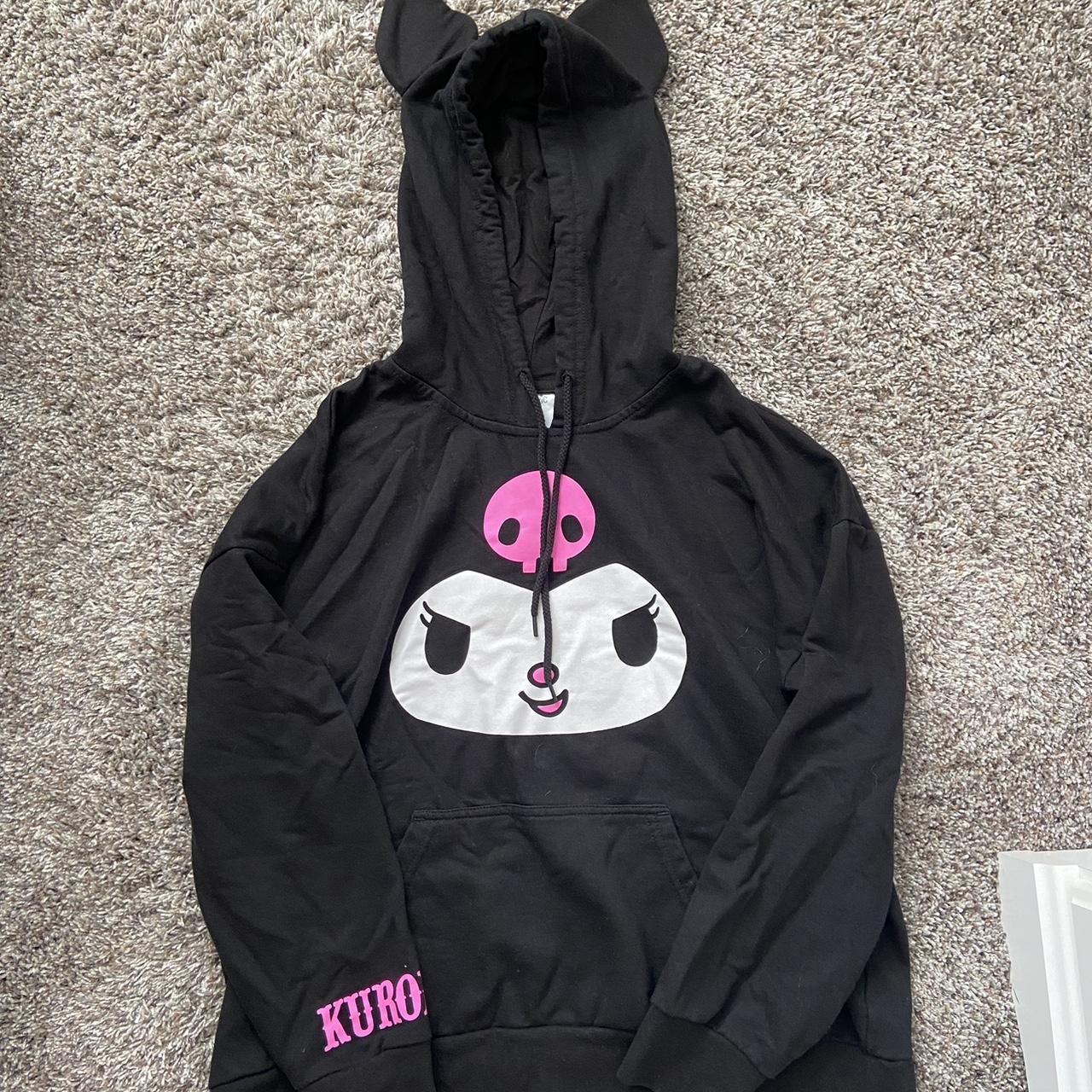 kuromi hoodie out of stock on hot topic website worn... - Depop