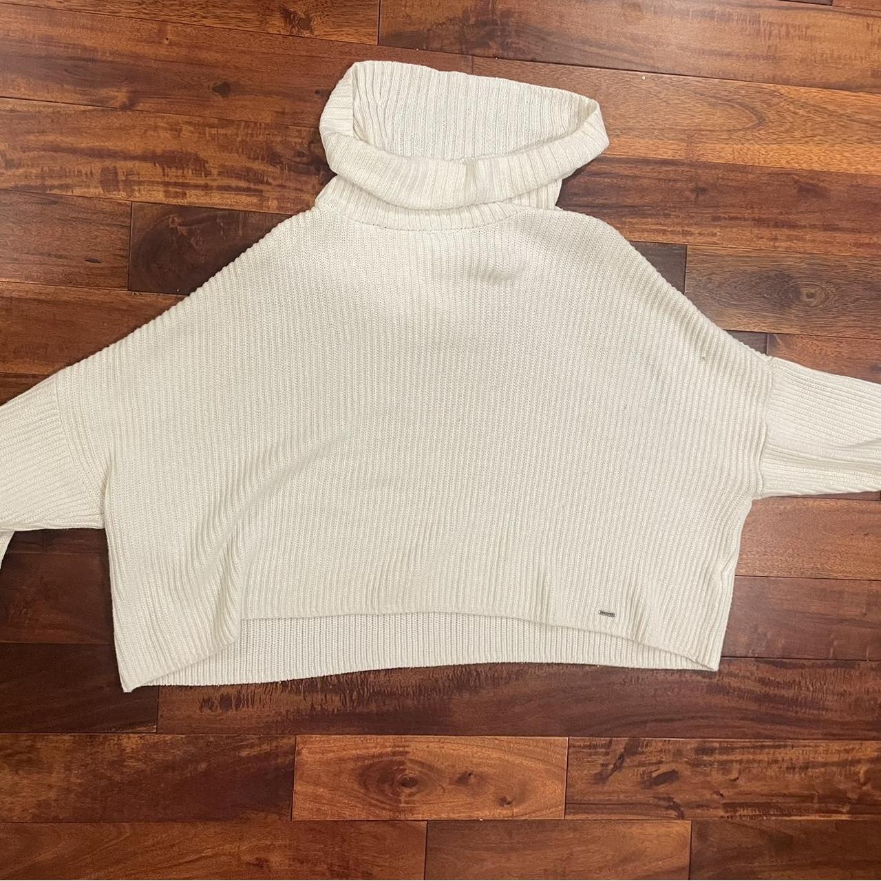 Hollister White Turtle Neck Sweater Depop - Main Image