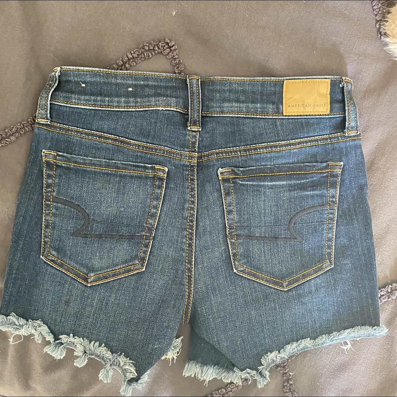 American Eagle Super Midi Shorts Denim Size 0 Depop