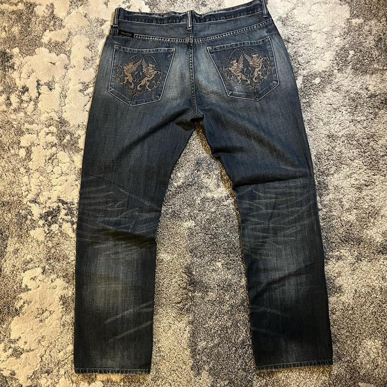 Marc Ecko Embroidered Jeans Sick embroidered design... - Depop