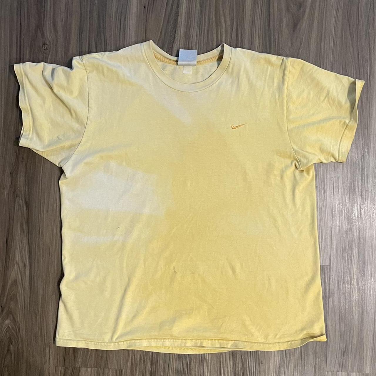 💌 vintage nike swoosh yellow tee 💌 size: unisex... - Depop