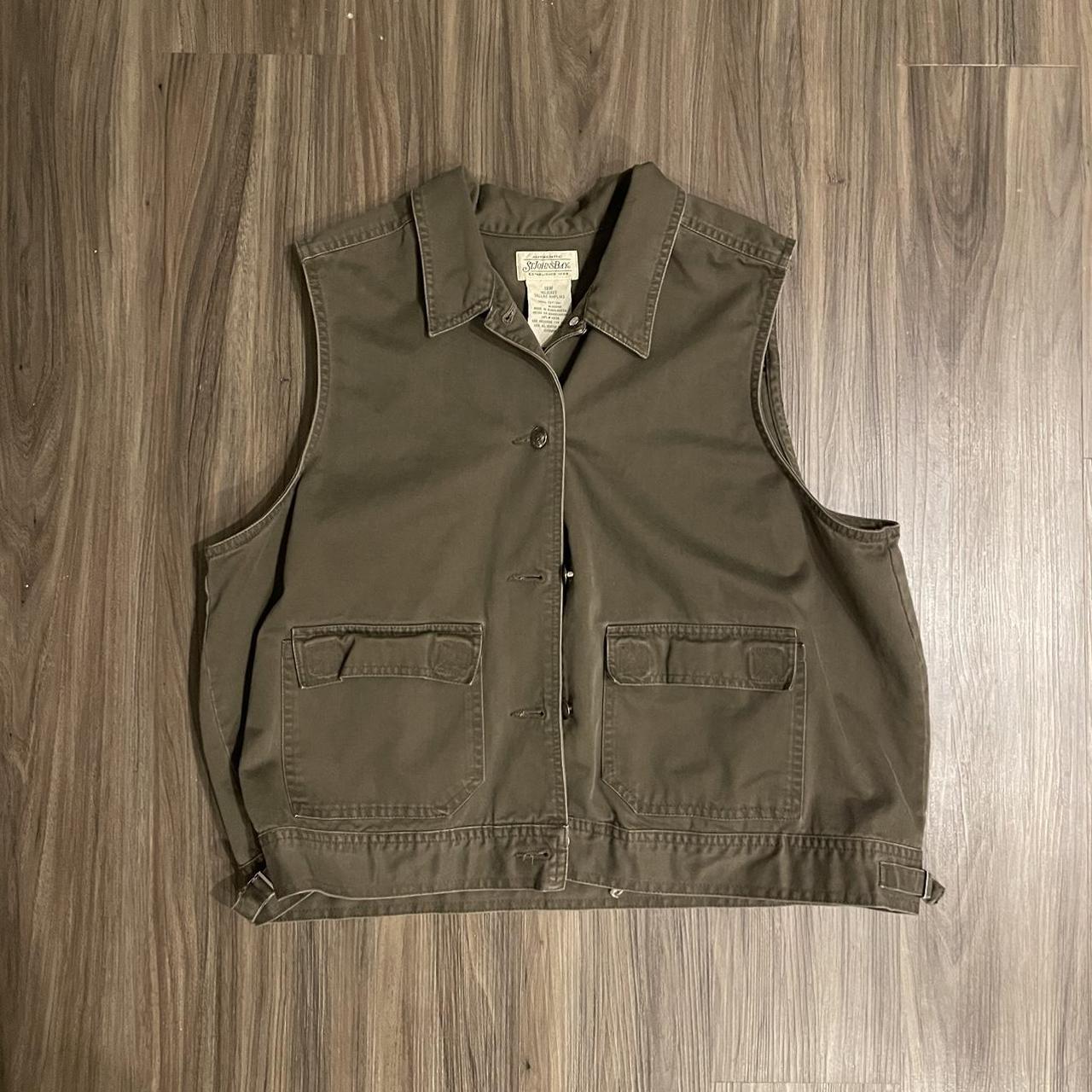 💌 vintage thrifted utility vest in khaki/olive green... - Depop