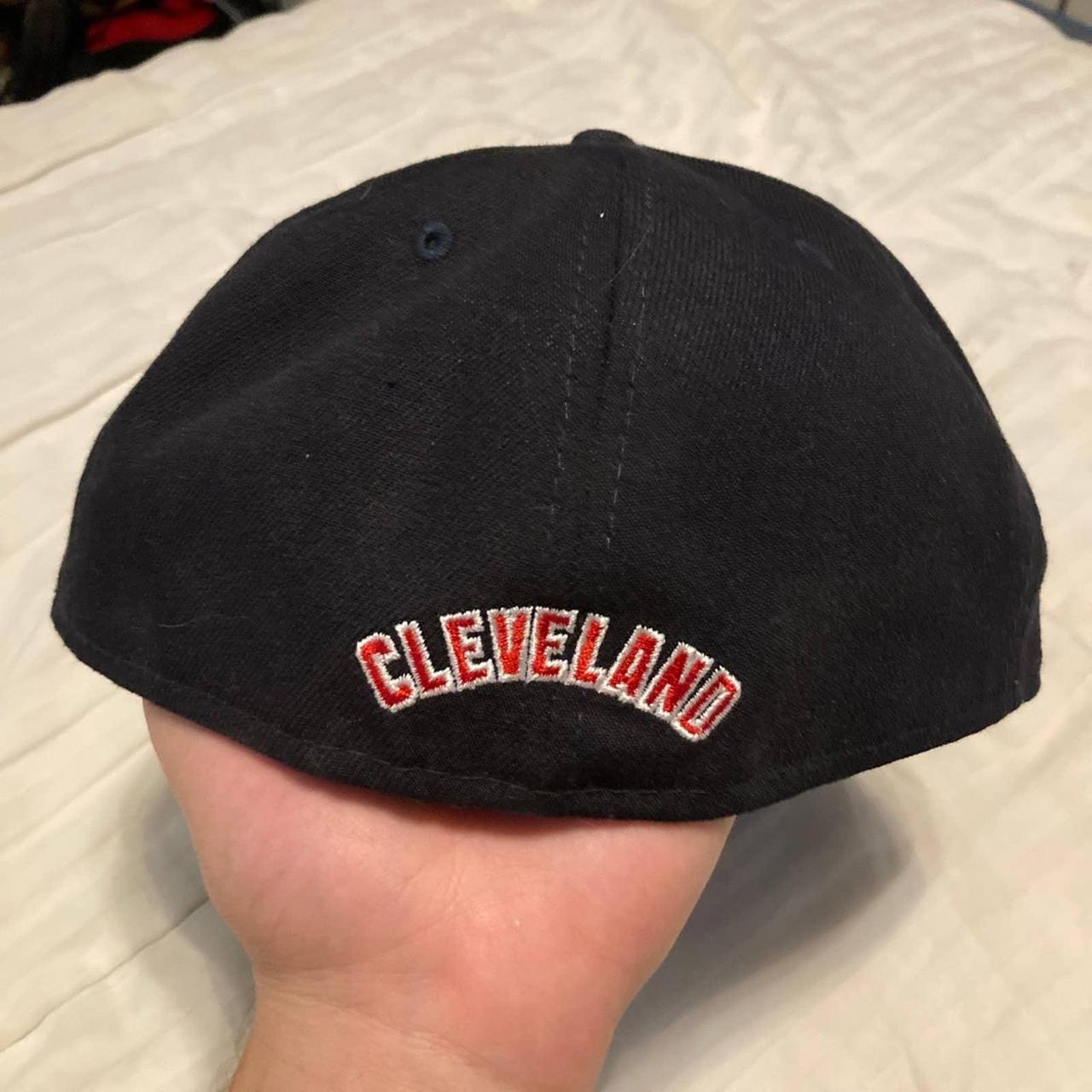 New Era Cleveland Indians Navy Ligature 59FIFTY Fitted Hat