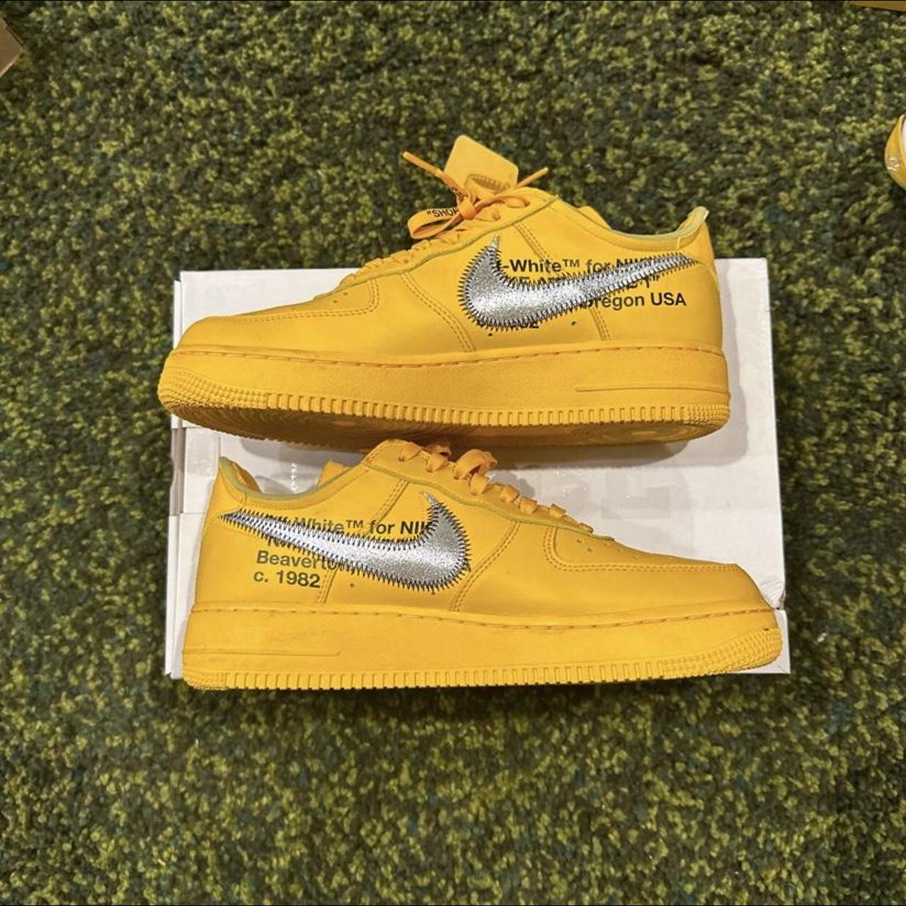 Off-White Air Force 1’s “Lemonade” Size 9 Lightly... - Depop