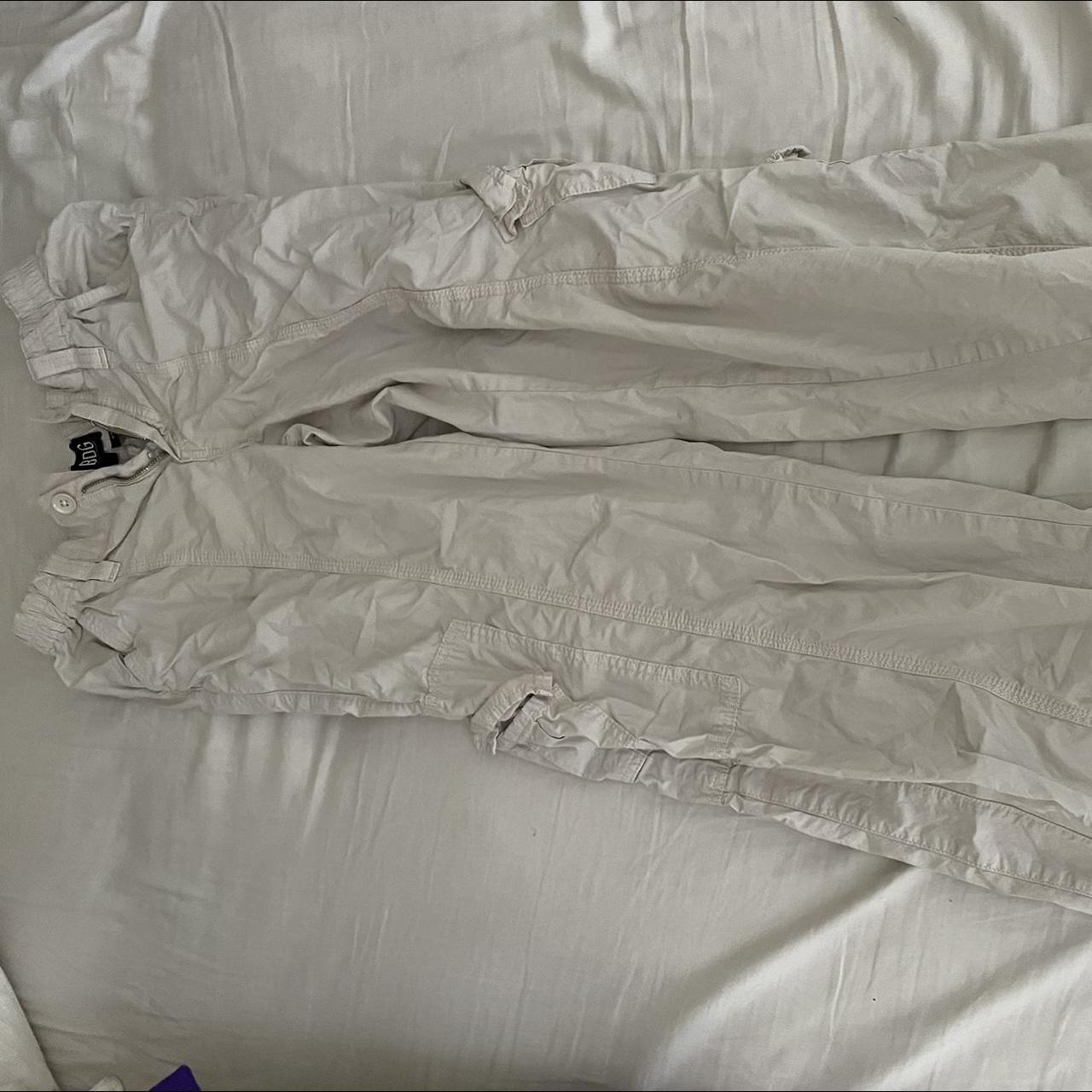 Cream colored cargo pants from Urban Outfitters! Depop