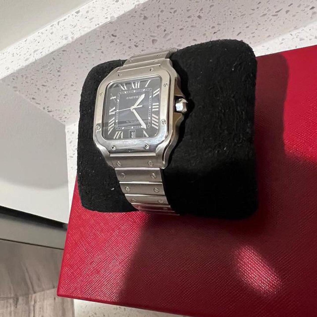 Cartier santos watch Original Receipt In box - Depop