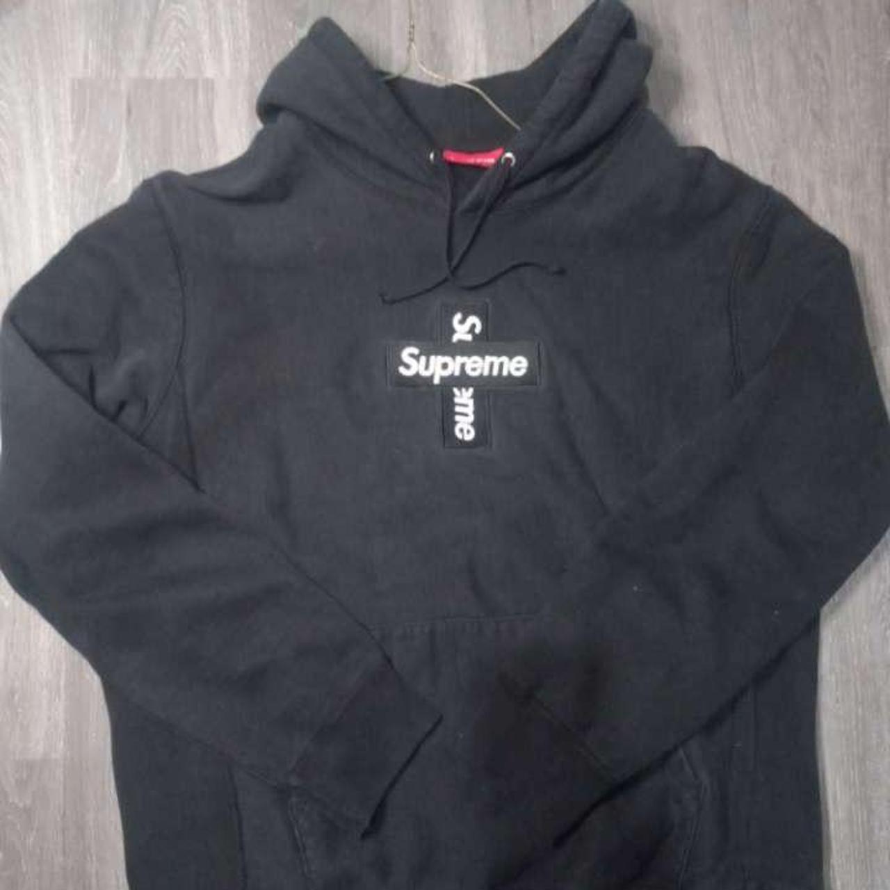 Supreme cross box logo hoodie. 8/10 condition, no... - Depop