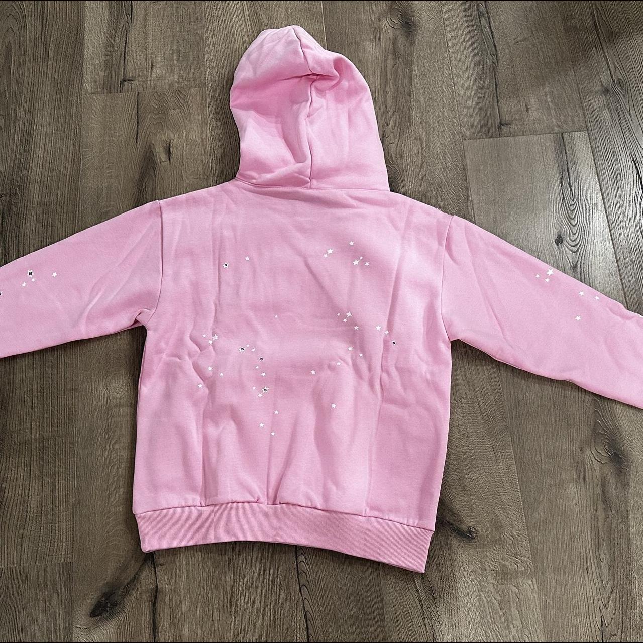 NWT SP5DER Pink Spider Atlanta Hoodie Size L