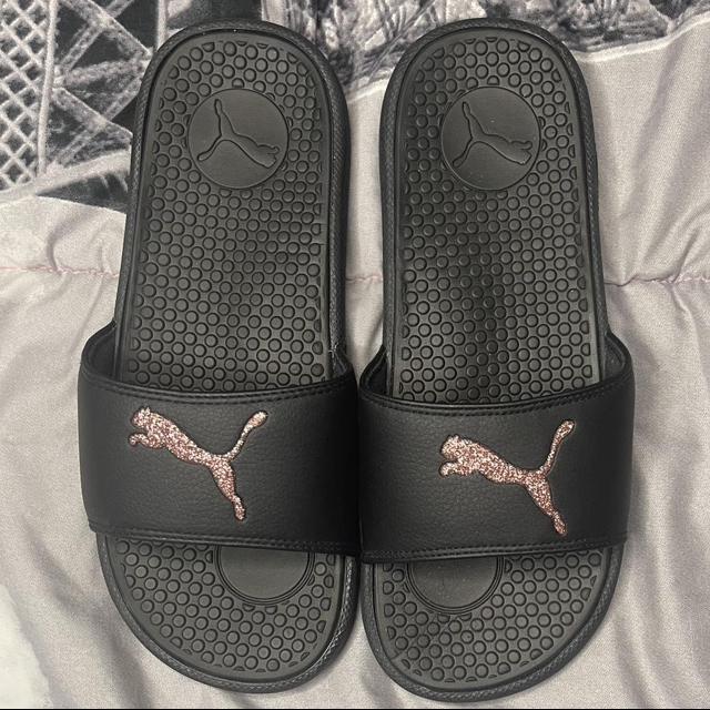 Glitter hot sale puma slides