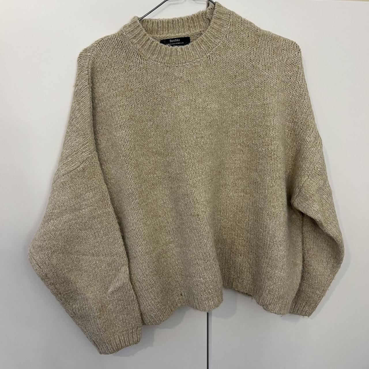 Bershka knit Size: Extra Small Colour: Beige #knit... - Depop