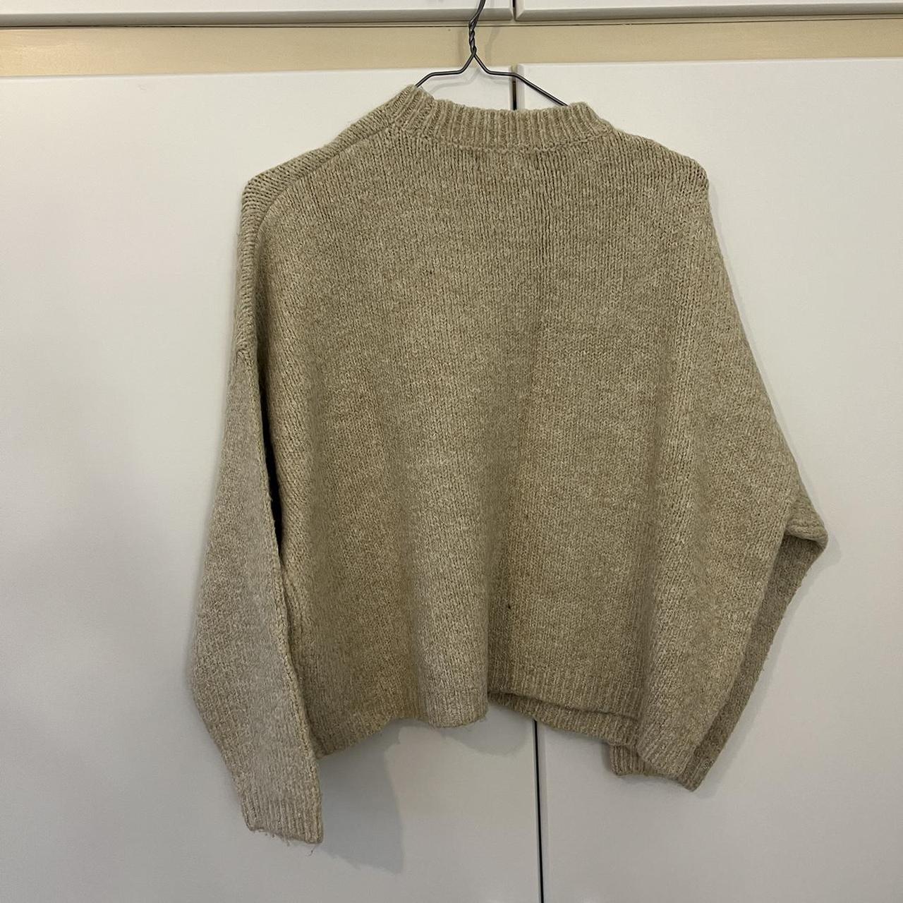 Bershka knit Size: Extra Small Colour: Beige #knit... - Depop