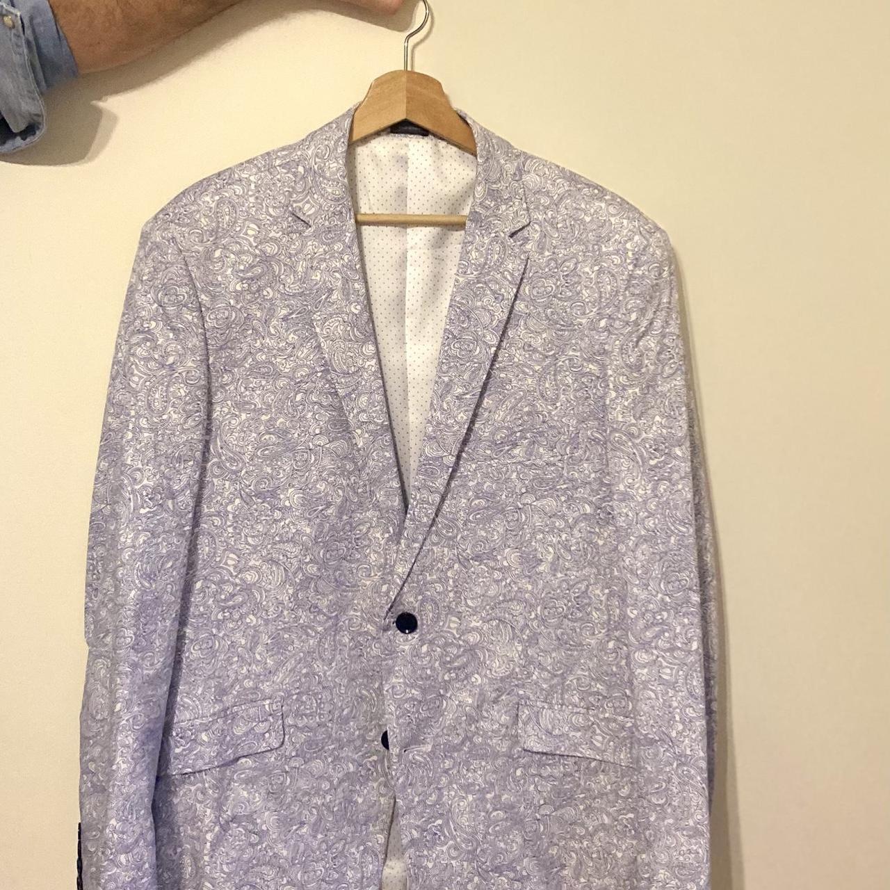 paisley suit jacket, size 42R worn once, no longer... - Depop