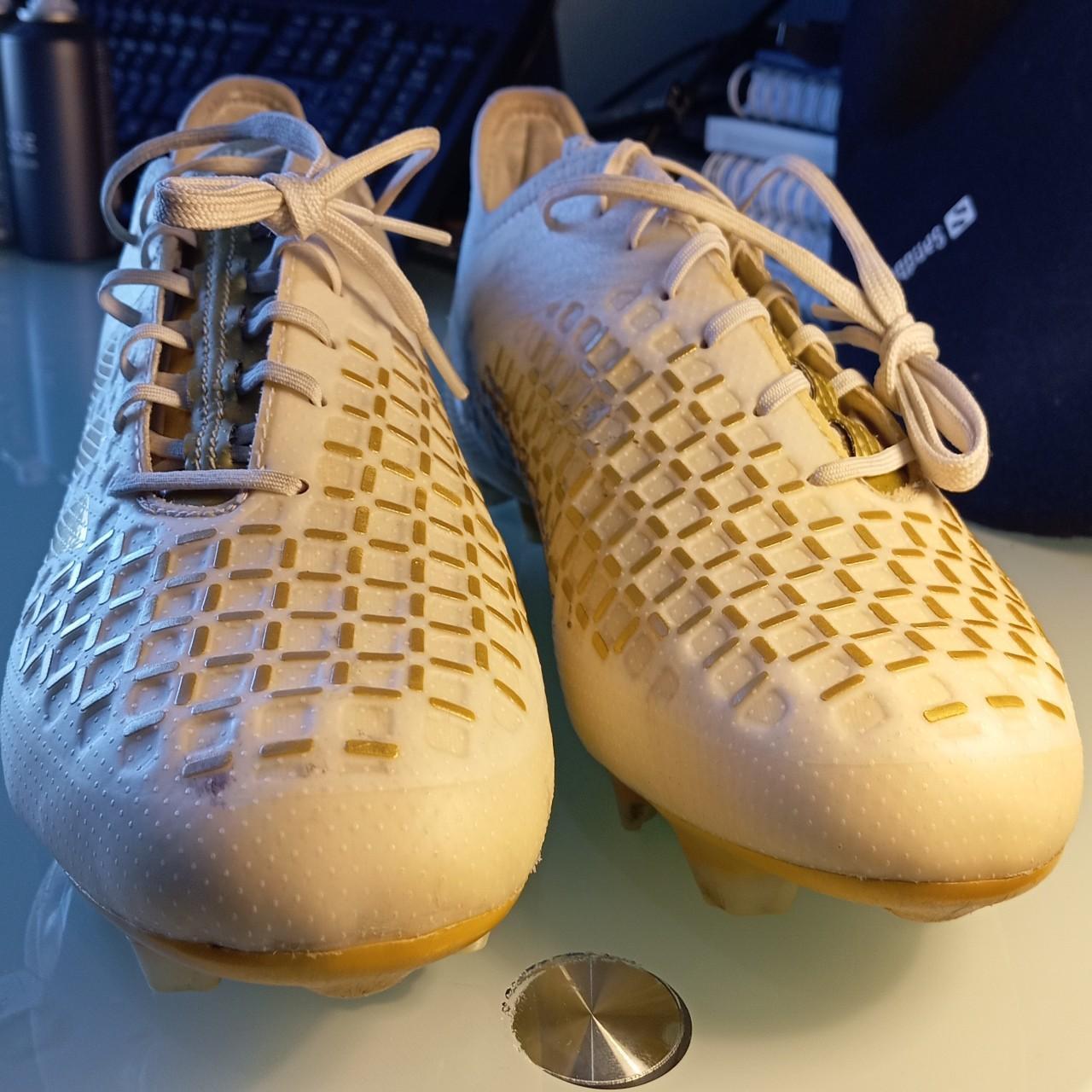 Adidas Predator Malice Control FG - White/Gold UK9. | Depop