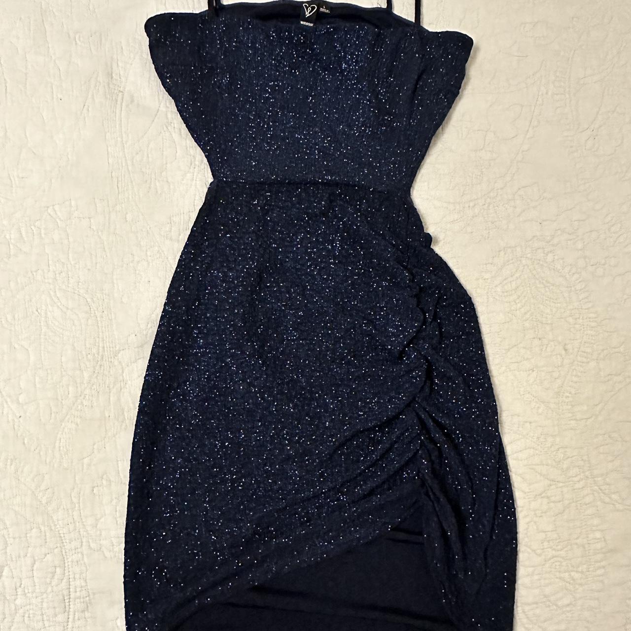 Windsor Little Sparkly Blue dress size large from.... - Depop