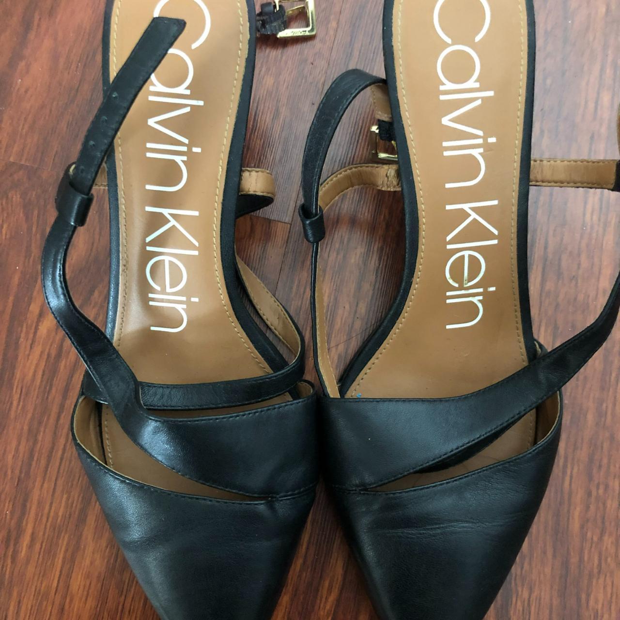 calvin klein open toe heels
