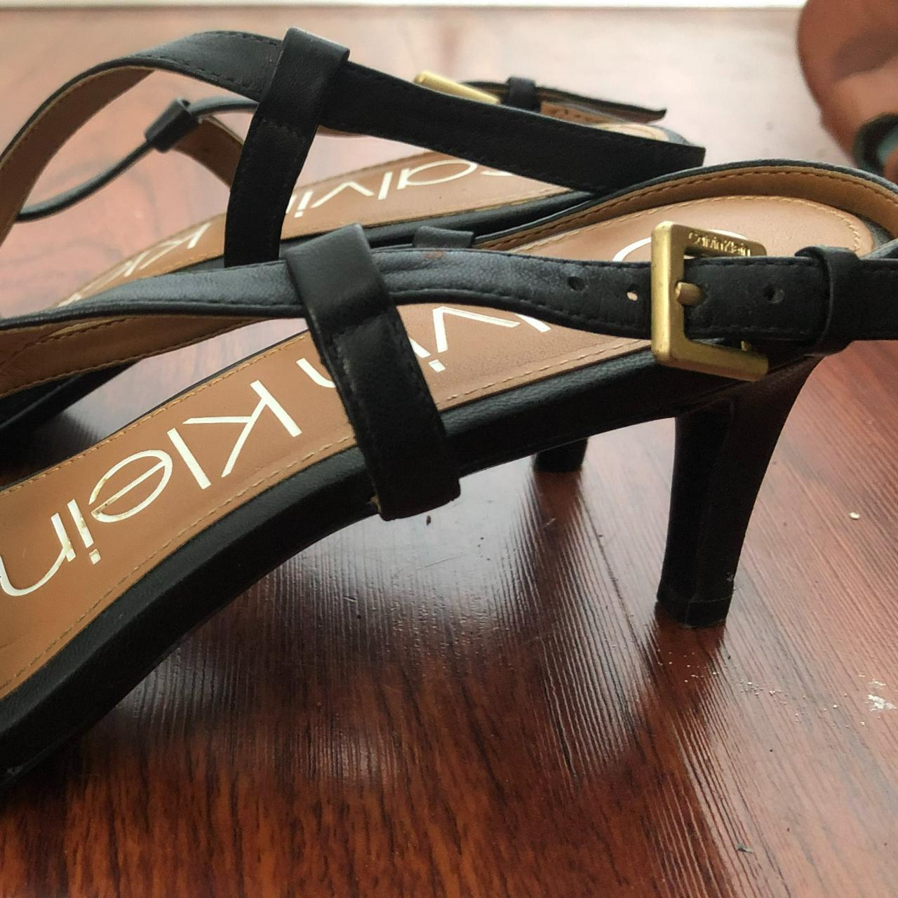 calvin klein open toe heels