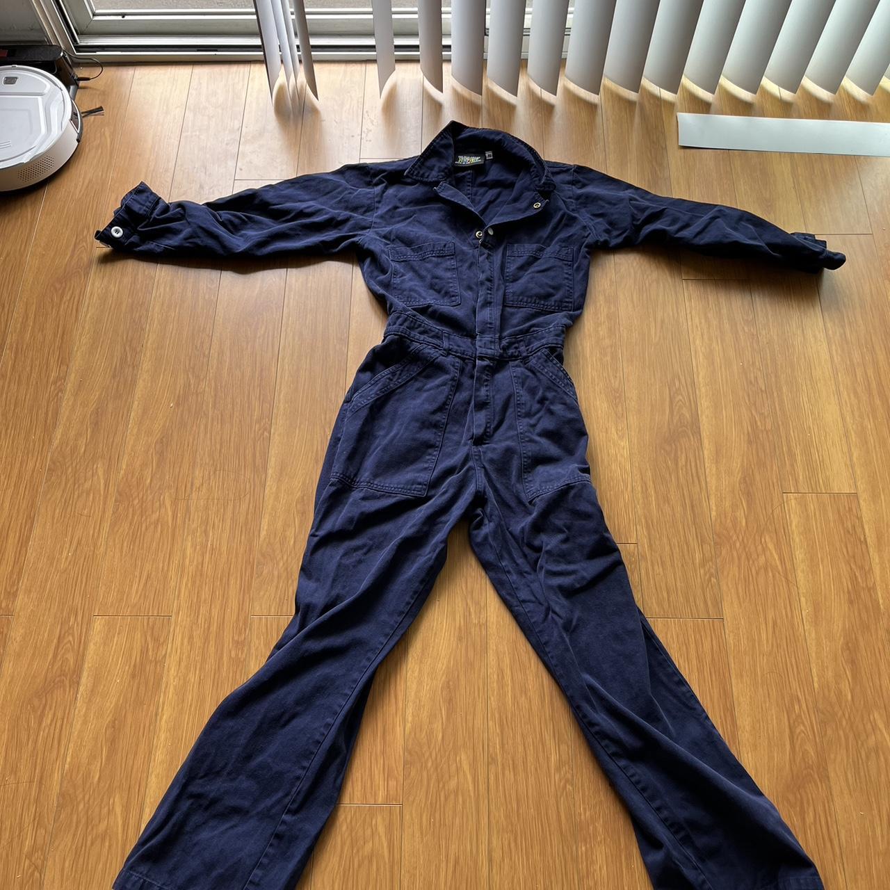 Big Bud Press Women's Navy Jumpsuit Depop