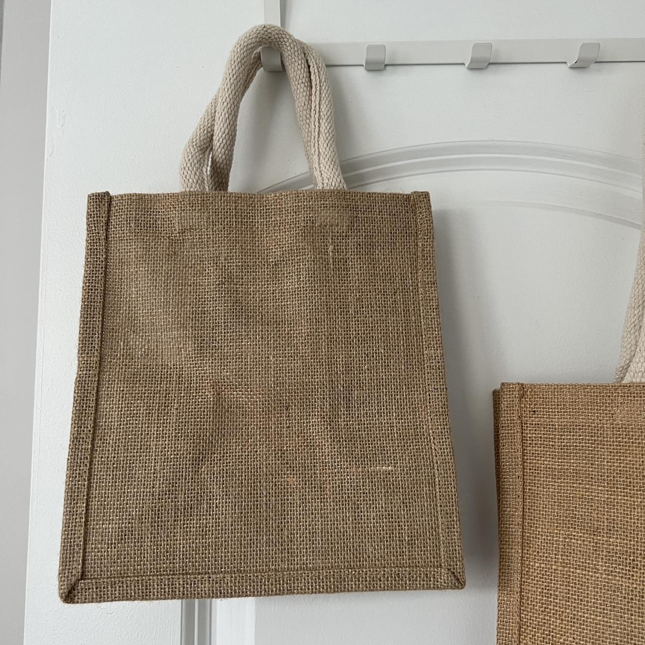 Muji jute tote bag set (mini A6 & medium A4) Fold... - Depop