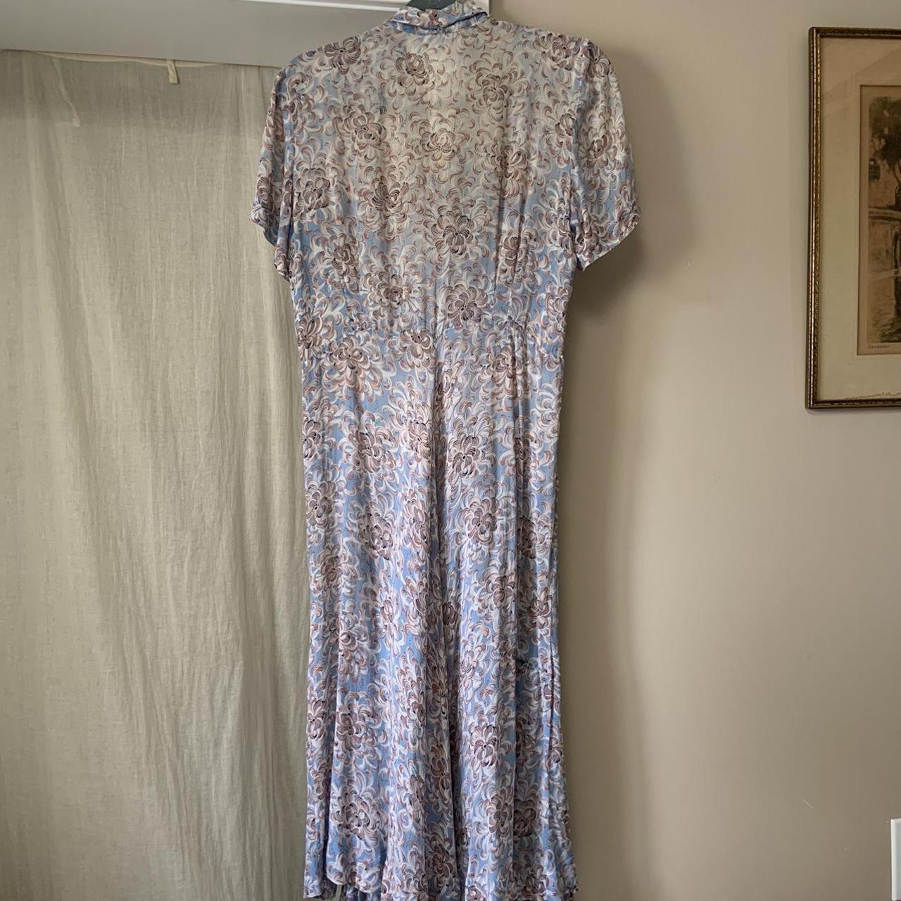 Women's Blue And Cream Dress 