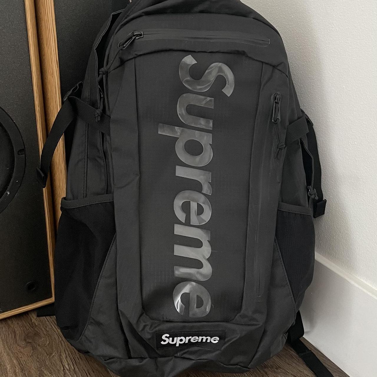Supreme Backpack(SS21) black A February SS21... Depop