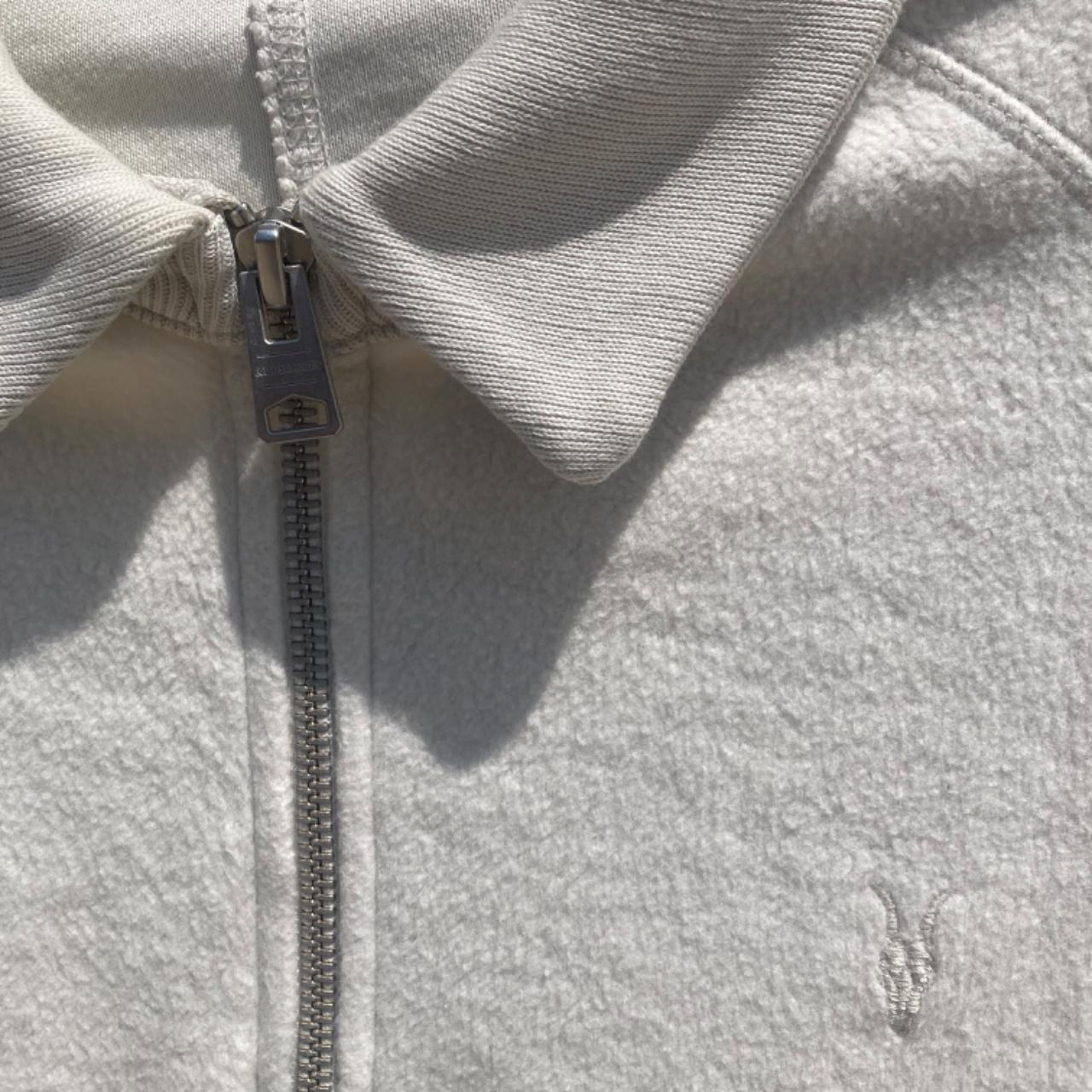Allsaints Rafe half zip polo in white. Like new - Depop