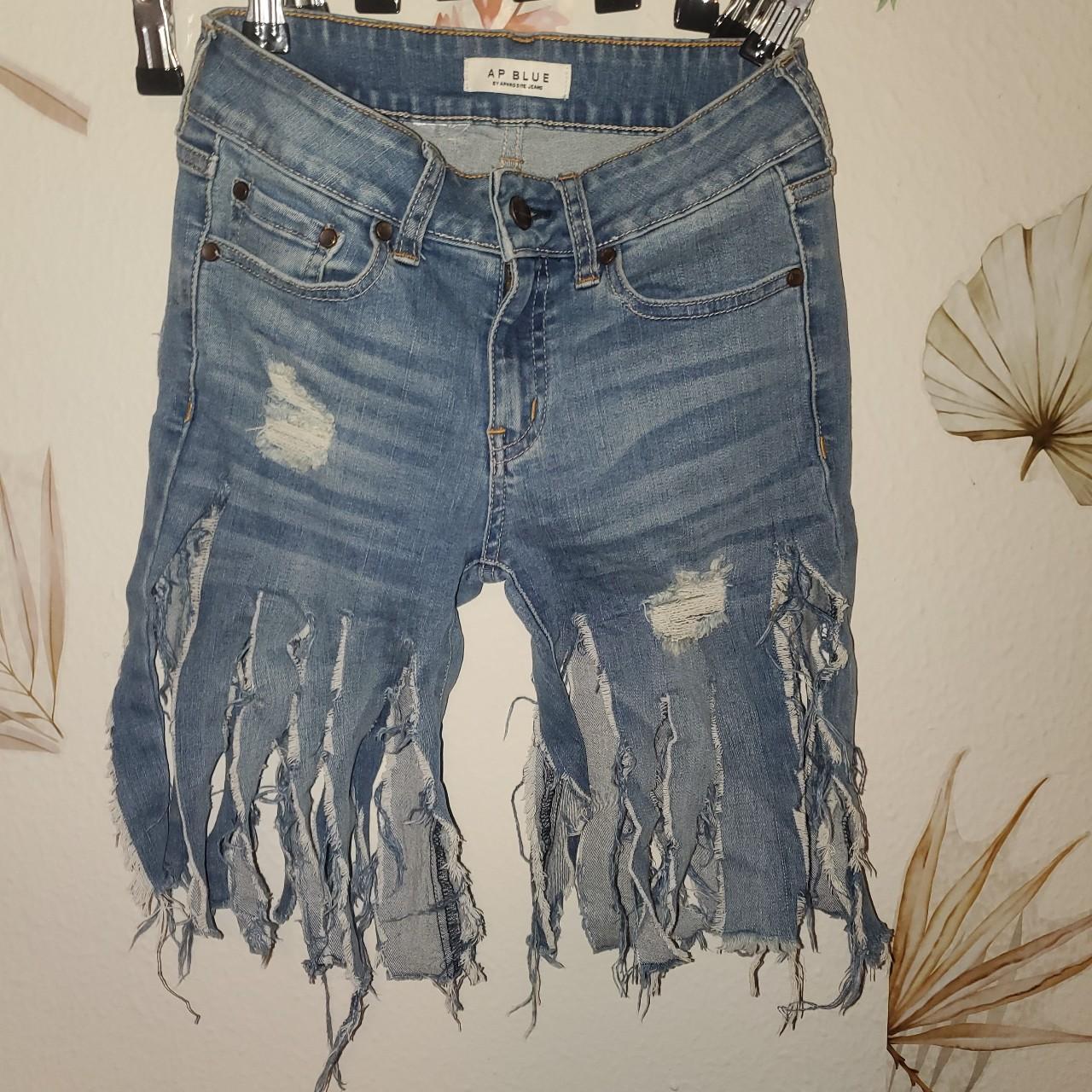 DARLING DENIM SHORTS WITH UNIQUE SHREDDING. LIKE... Depop