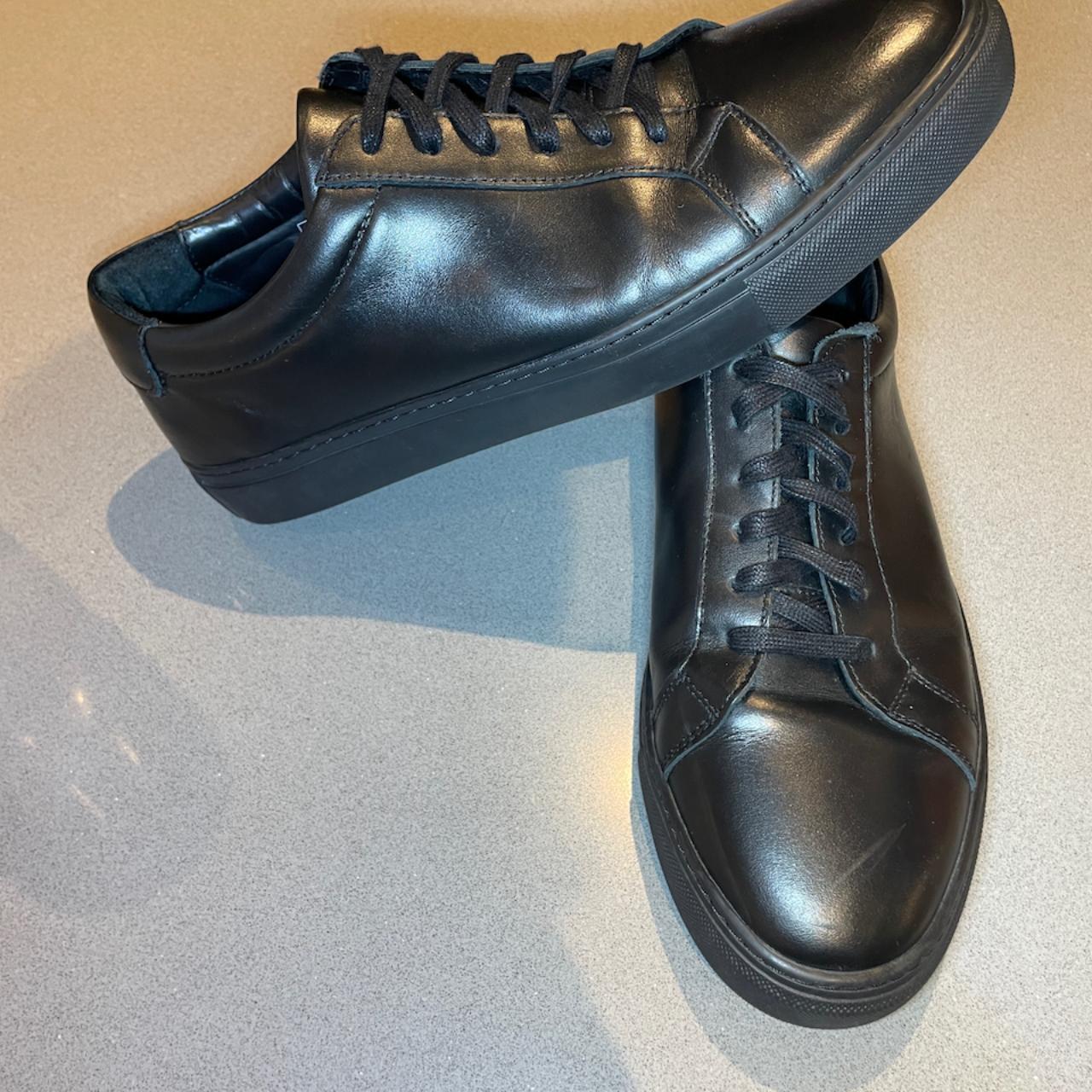 All black leather shoes from the website Italic.com.... - Depop