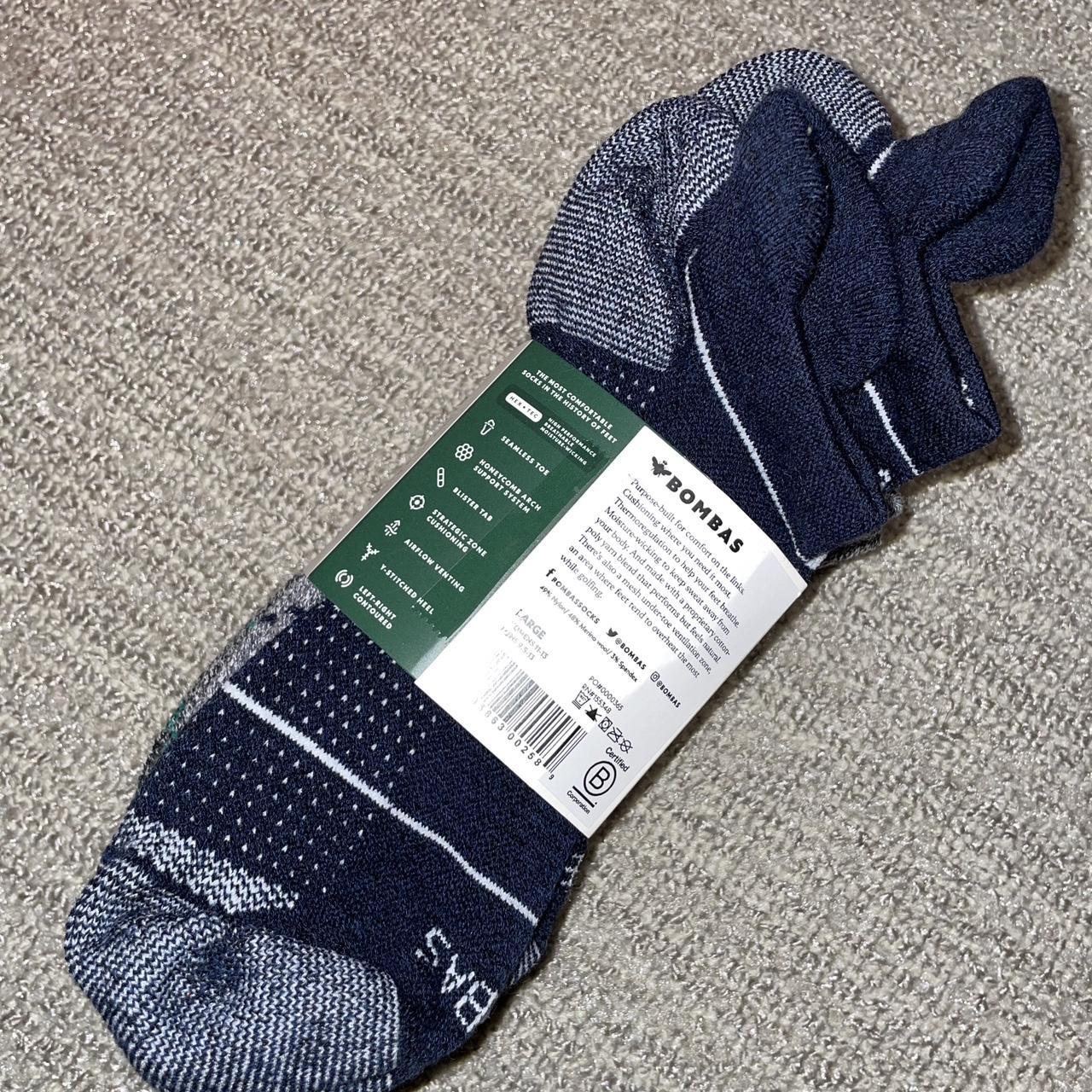 Bombas Men's Grey and Navy Socks (2)