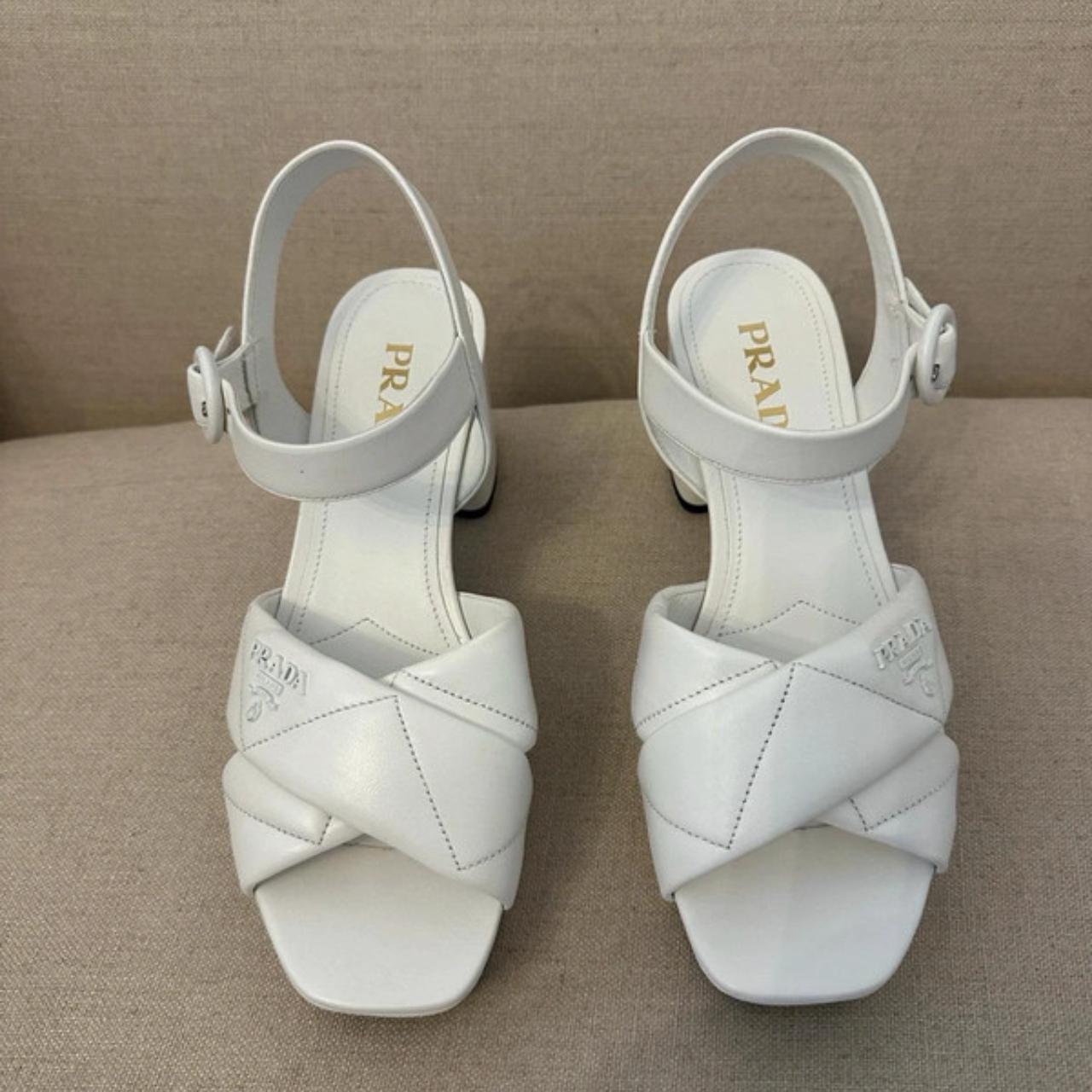 PRADA＊Quilted nappa leather platform sandals サンダル＊送込 PRADA＊Quilted nappa leather platform sandals サンダル＊送込