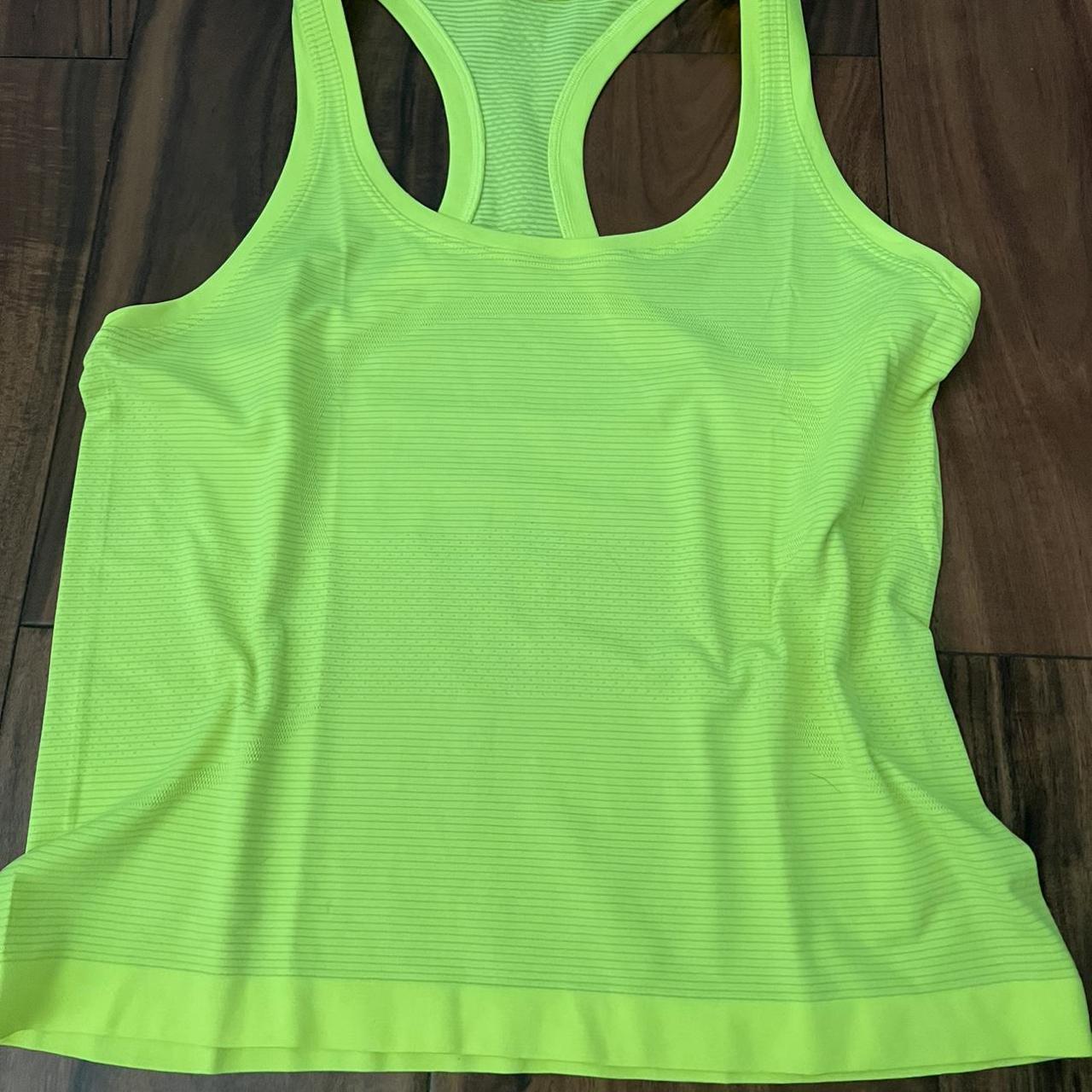 very bright yellow lululemon tank top. Size 6-8,... - Depop