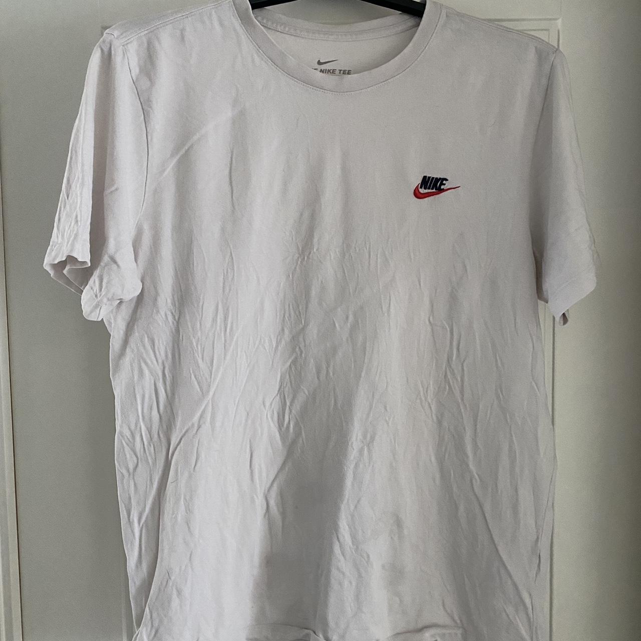 nike shirt red and white