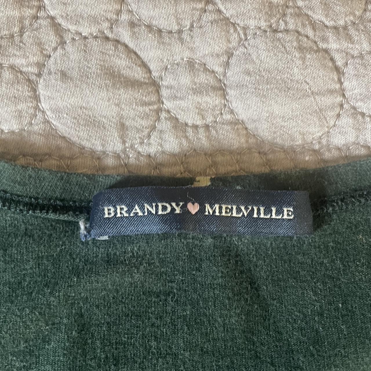 Brandy Melville Green Amara Top. Minor signs of wear... Depop