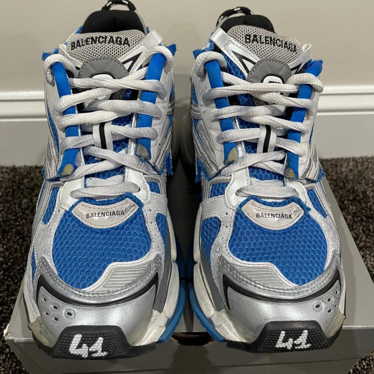 Balenciaga Track Runner Blue Low Top Sneaker Size... - Depop