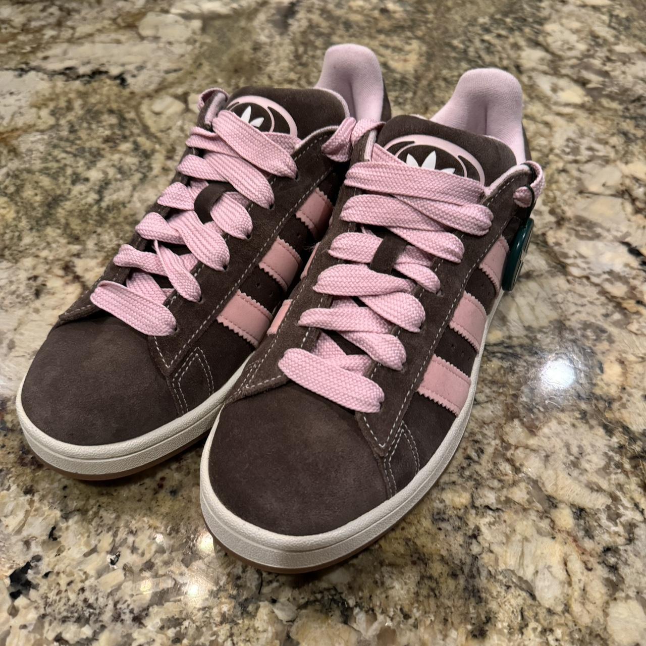 tan and pink adidas
