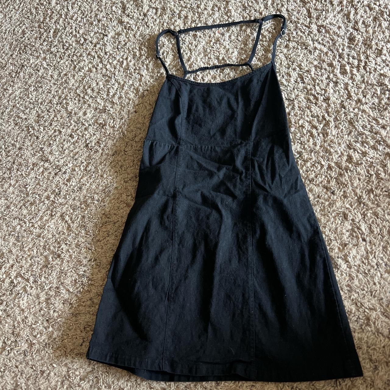 pac sun, mini black strappy dress - Depop