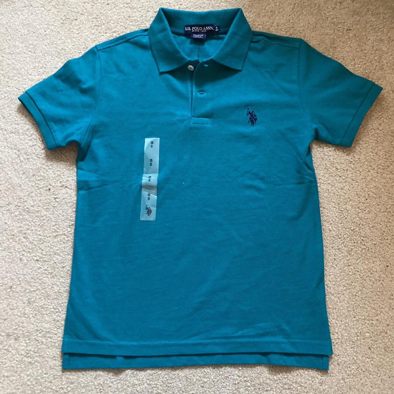 BRAND NEW US Polo Assn. cyan collared shirt with. Depop