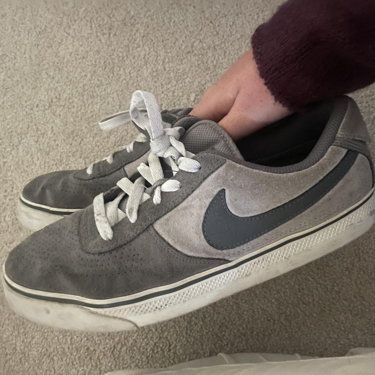 UK 8 Vintage Grey Colourway Nike Shoes - Depop